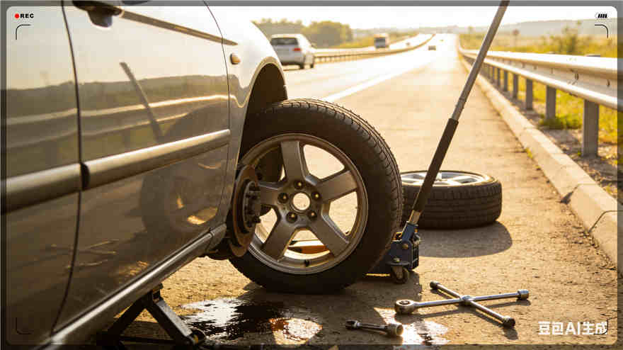 堆龙德庆高速公路扎胎-汽车流动补胎